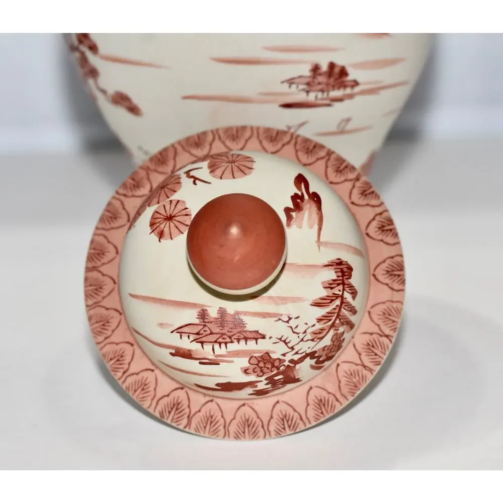 Japanese Kutani Satsuma Hand Painted Earth Wear Porcelain Ginger Jar